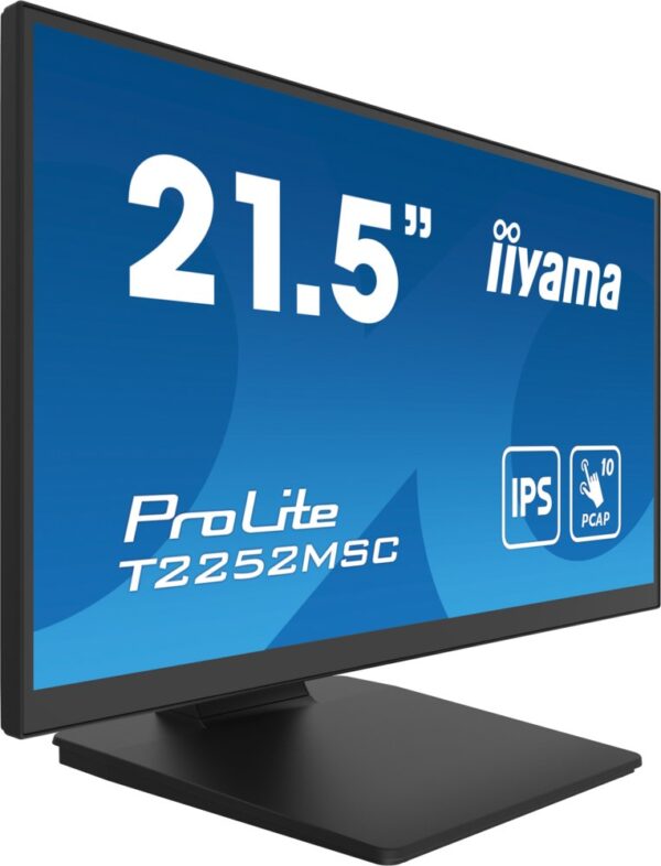 MON iiyama ProLite 21.5" 1920 x 1080 Full HD Touch zwart - Afbeelding 2