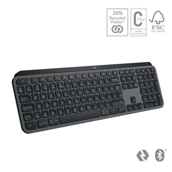 TB Logitech MX Keys S RF Wireless BT QWERTY USGrafiet - Afbeelding 4