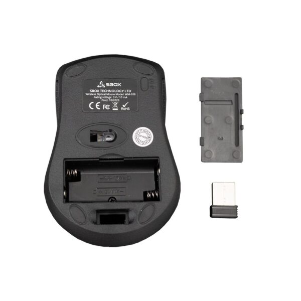 SBOX MOUSE SBOX WM-109 Black Wireless 2.4GHZ 1000DPI - Afbeelding 5