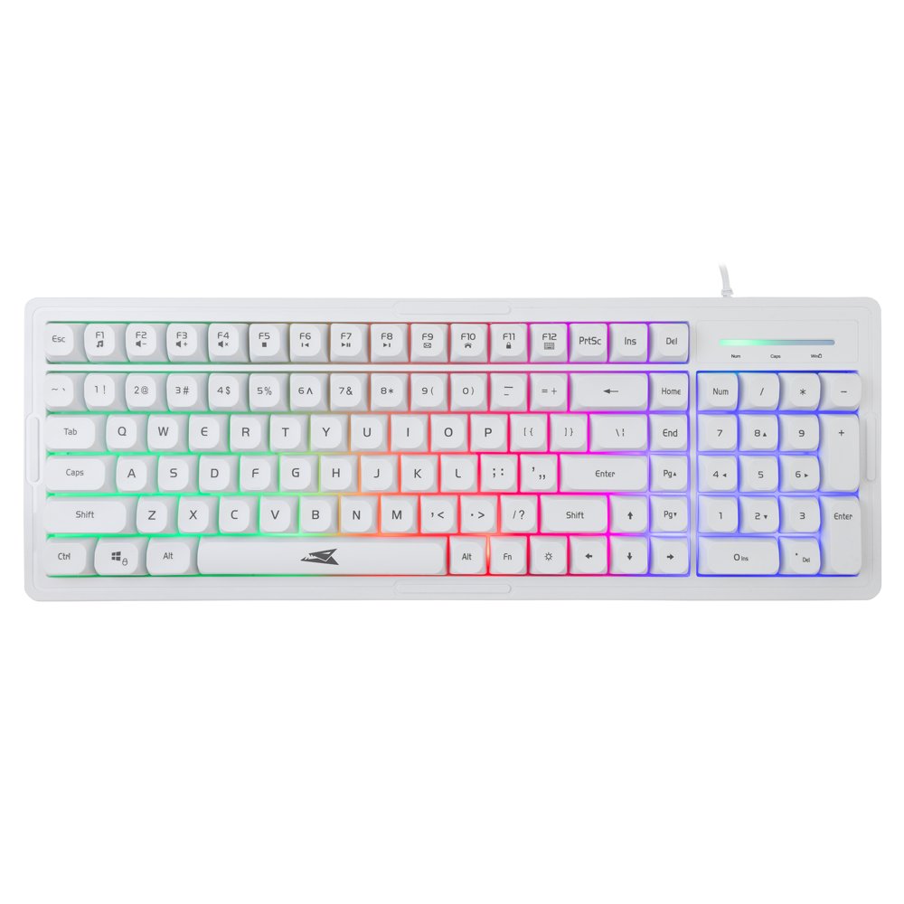 BARACUDA Keyboard + Mouse ORCA White LED Rainbow effect - Afbeelding 5