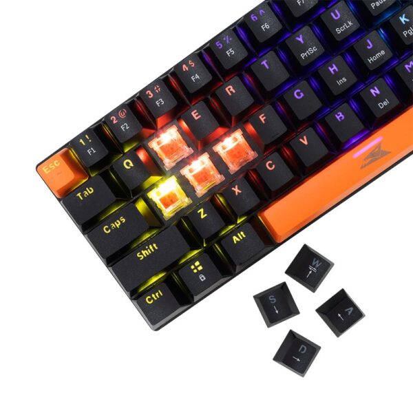 BARACUDA Keyboard Mechanical Red 61Key 22 Anti Ghosting - Afbeelding 4