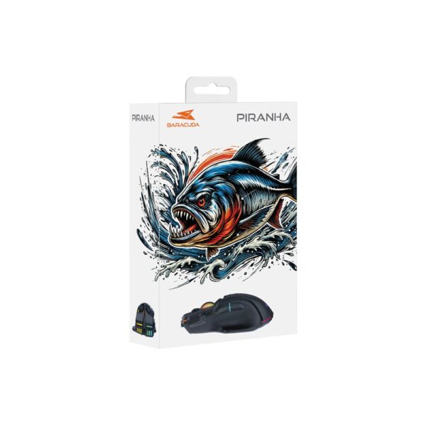 BARACUDA MOUSE PIRANHA RGB 18.8M Colours 7200DPI 
7 button - Afbeelding 5