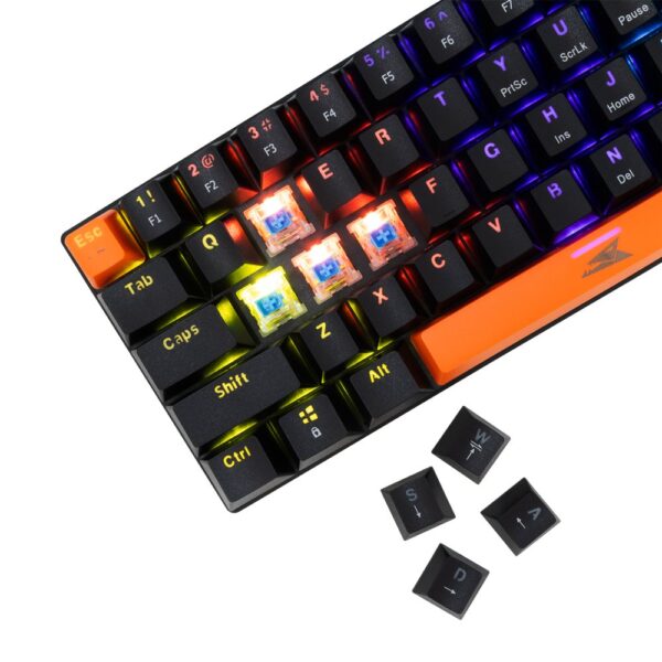 BARACUDA Keyboard Mechanical Blue 61Key 22 Anti Ghosting - Afbeelding 4