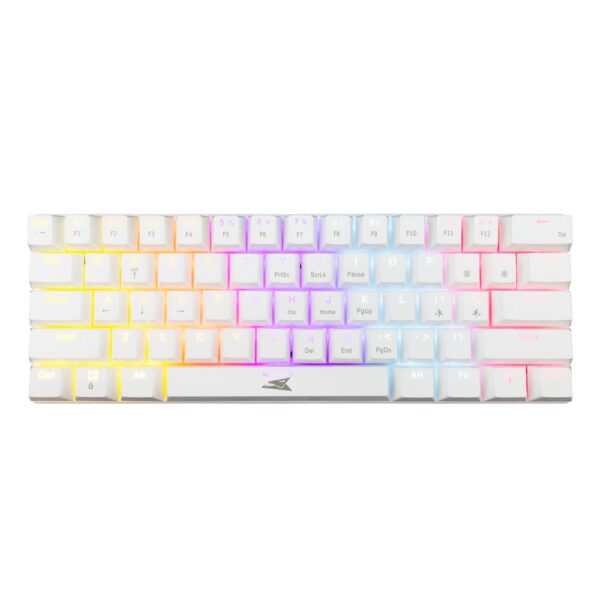 BARACUDA White Keyboard Mechanical Red 61Key 22 AntiGhosting