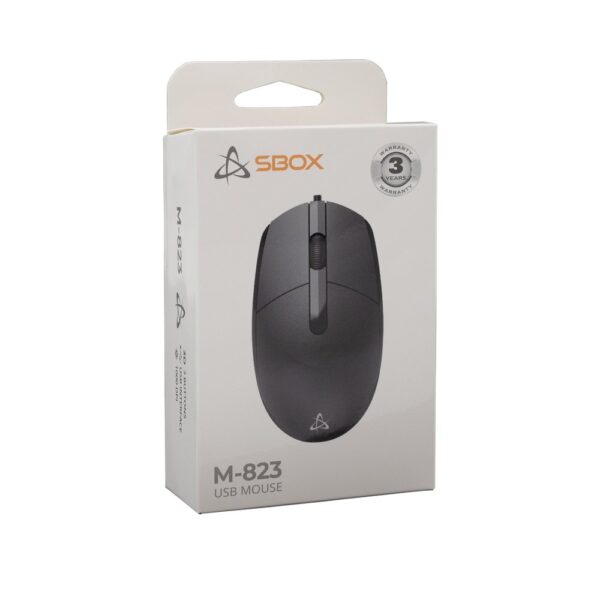 SBOX MOUSE SBOX M-823B BLACK / WIRED Retail - Afbeelding 5