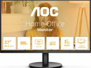MON AOC LED 27inch Quad-HD Speakers Zwart