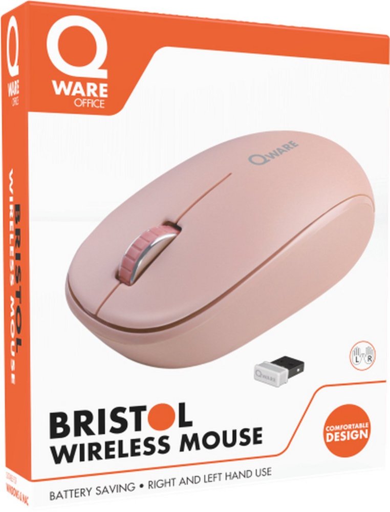 QWARE Wireless Mouse Bristol Pink - Afbeelding 2