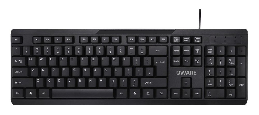 QWARE Wired Keyboard Liverpool Black