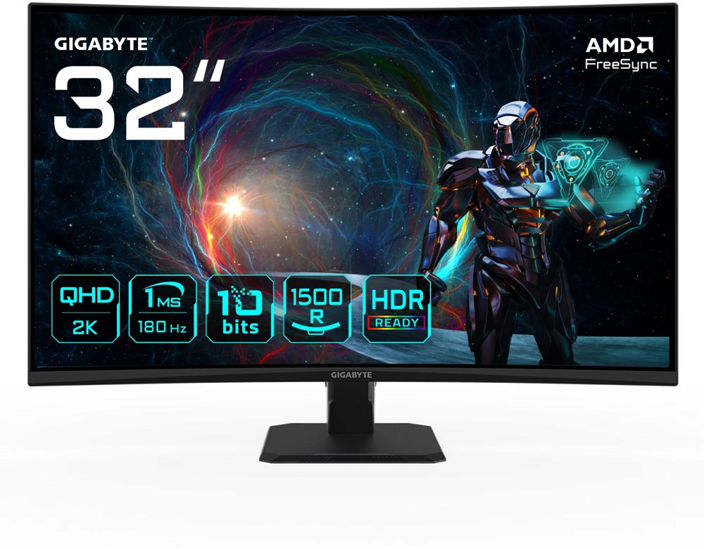 MON GIGABYTE 31.5Inch QUAD-HD 180HZ 1MS 2 X HDMI DP