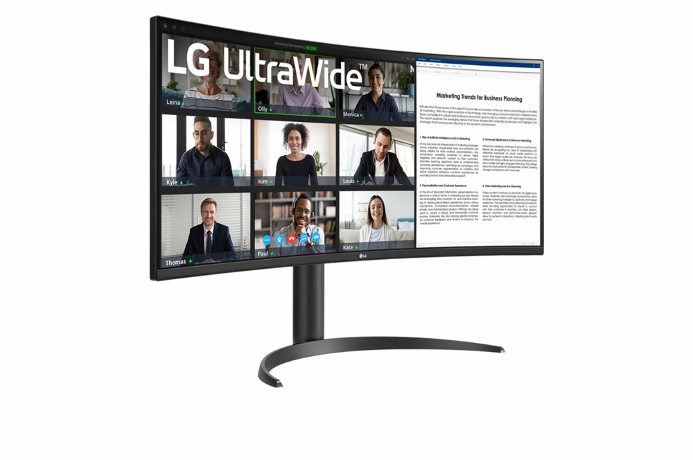 MON LG 34WR55QK-B 34" Quad HD 100Hz VA 5ms Curved - Afbeelding 4