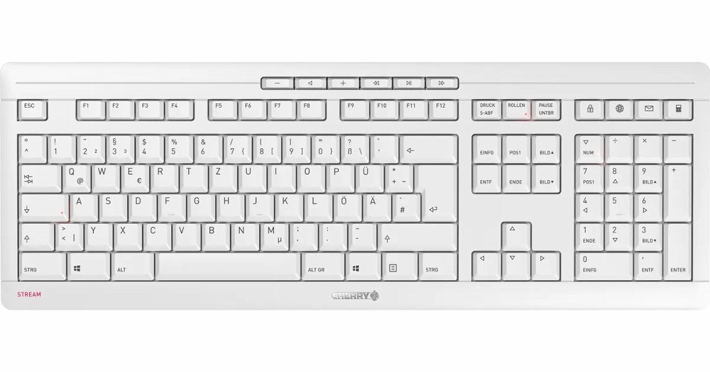 Cherry Stream Desktop Recharge, Qwerty US, Grijs - Afbeelding 3