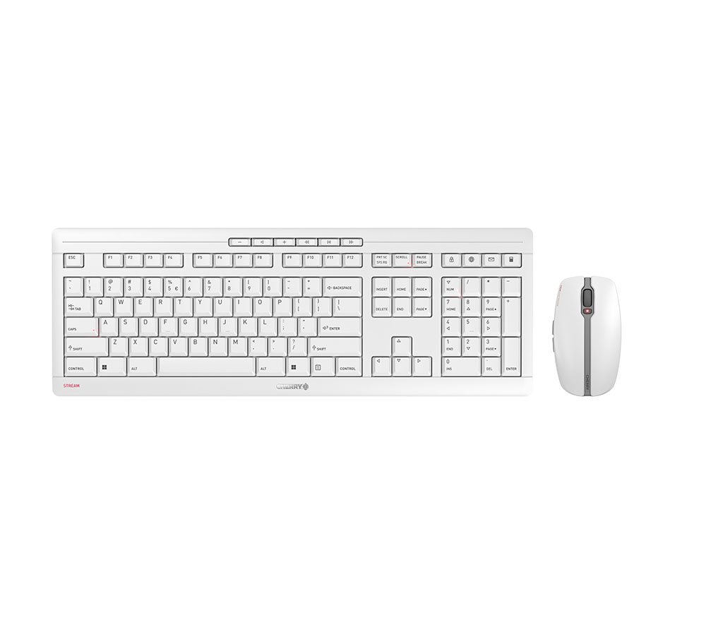 Cherry Stream Desktop Recharge, Qwerty US, Grijs